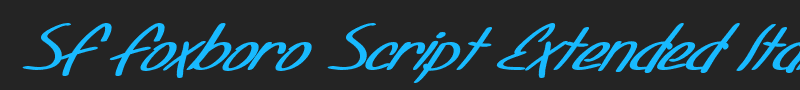 SF Foxboro Script Extended Italic font
